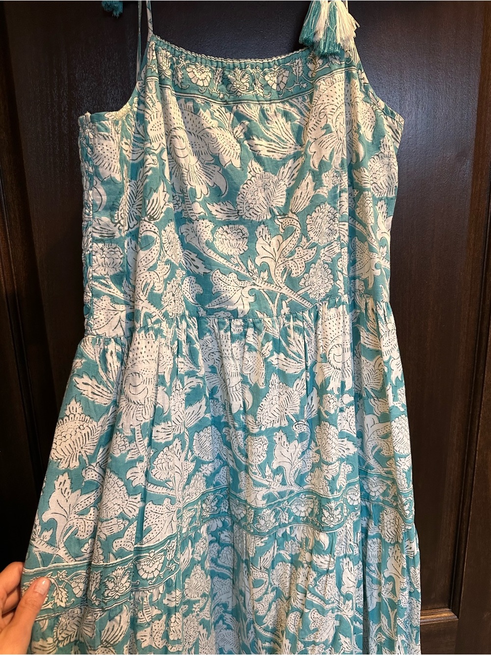 Marea teal floral print maxi dress - Picture 4 of 6